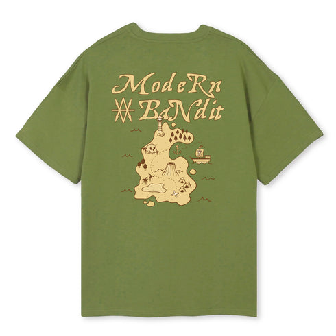 T-Shirt Green Treasure Map