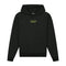 Hoodie Black Painted Logo Green