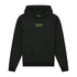Hoodie Black Painted Logo Green