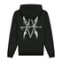 Hoodie Black Painted Logo Grey
