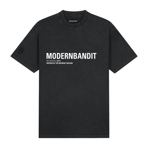 T-Shirt Stone Washed Grey Freedom