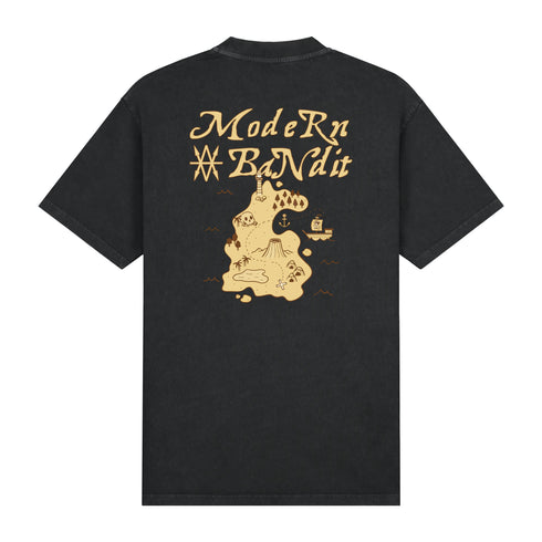 T-Shirt Stone Washed Grey Treasure Map