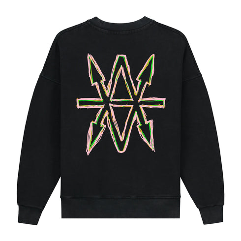 Sweater Stone Washed Grey Chalk Logo