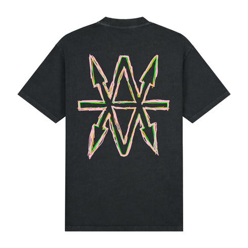 T-Shirt Stone Washed Grey Chalk Logo