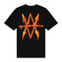 T-Shirt Black Painted Logo Orange